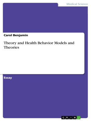 cover image of Theory and Health Behavior Models and Theories